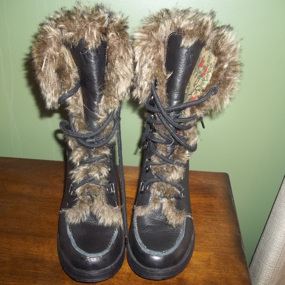 Report Leather & Faux Fur Vail Boots Size 7.5 - Picture 2 of 8